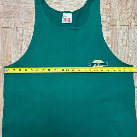 VTG Wilson North Shore Hawaii Surfing Tank Top Large Green Sleeveless Shirt RARE - Picture 6 of 15